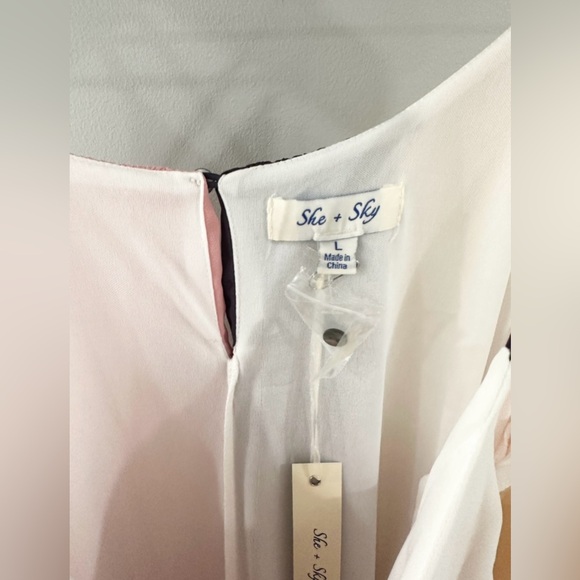 NWT She + Sky Multi Color Stripe Dress Size Large - Picture 4 of 5